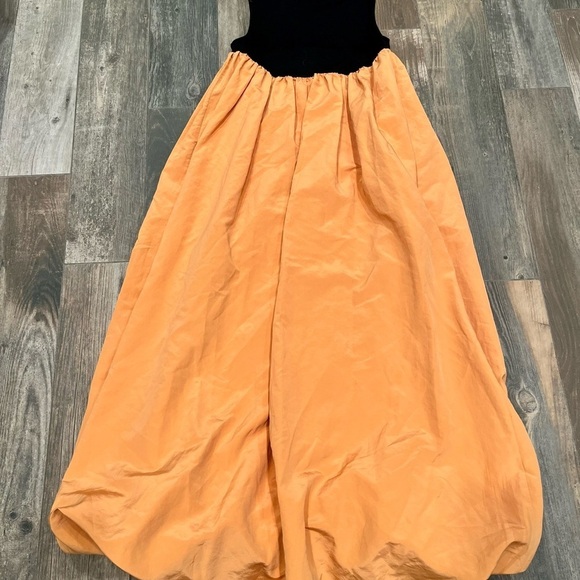 Zara Maxi Bubble Style Pleated Dress Lined Pockets Blogger Favorite Sz Small - Picture 11 of 11